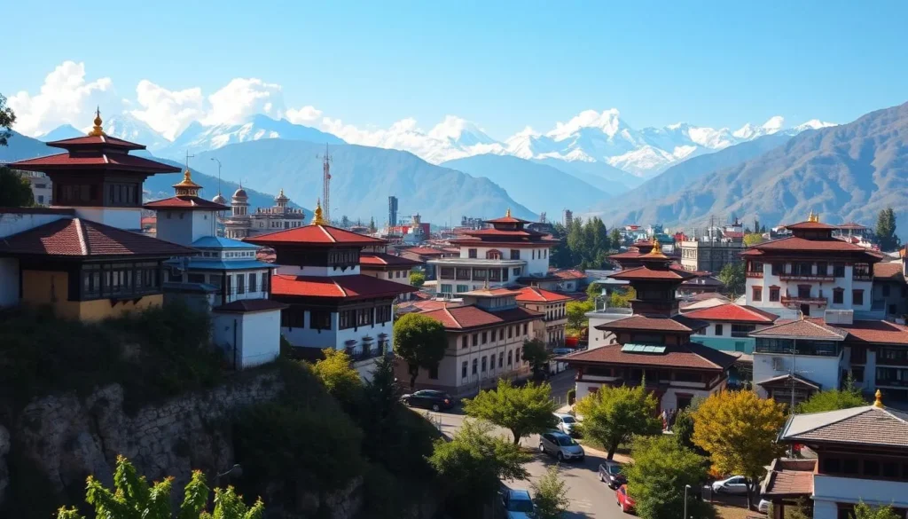 Generate an image of Thimphu cityscape