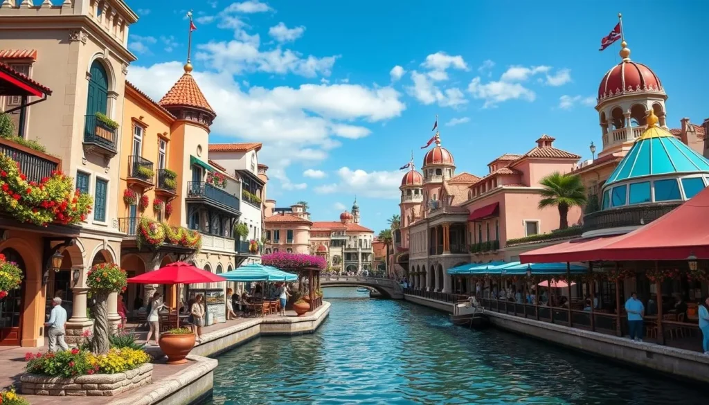 Generate an image of Tokyo DisneySea's Mediterranean Harbor.