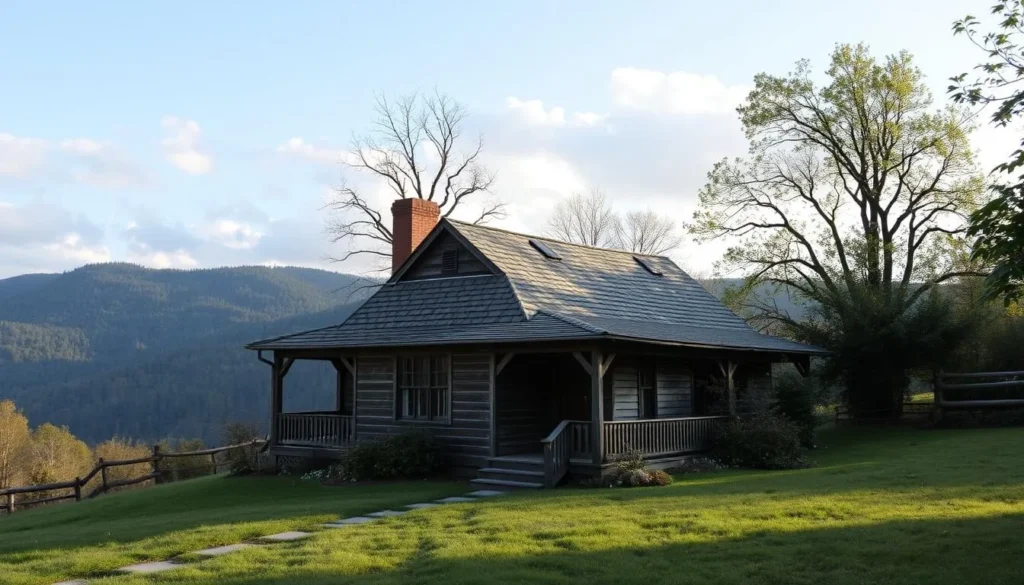 Generate an image of Val-Kill Cottage, highlighting its serene surroundings and historical significance.