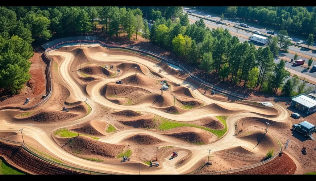 Generate an image of a BMX Supercross Track in Rock Hill, SC.