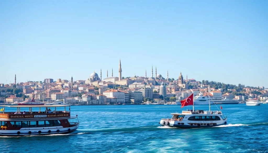 Generate an image of a Bosphorus cruise