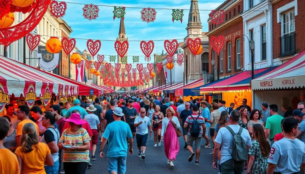Generate an image of a Norfolk festival or event.