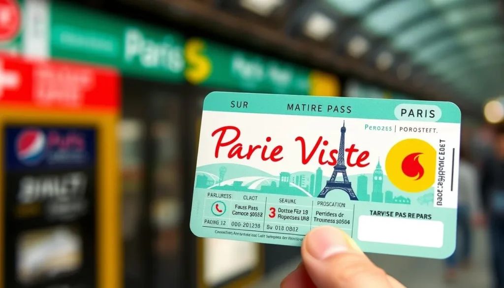 Generate an image of a Paris Visite pass.