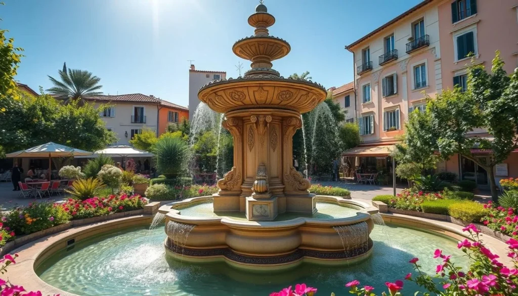 Generate an image of a beautiful fountain in Aix-en-Provence.