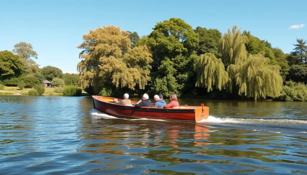 Generate an image of a boat trip on the River Avon.