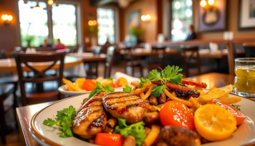 Generate an image of a delicious meal at a Milford restaurant