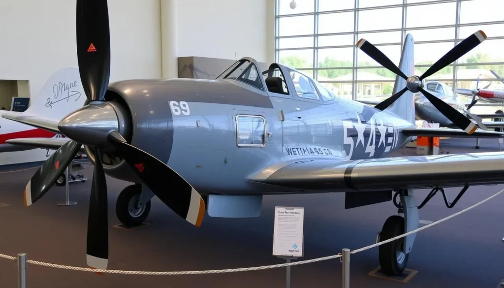 Generate an image of a historic aircraft at the Pima Air & Space Museum