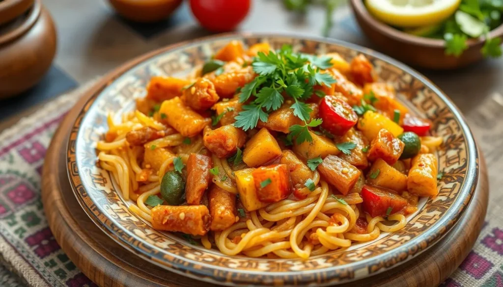 Generate an image of a traditional Afghan dish