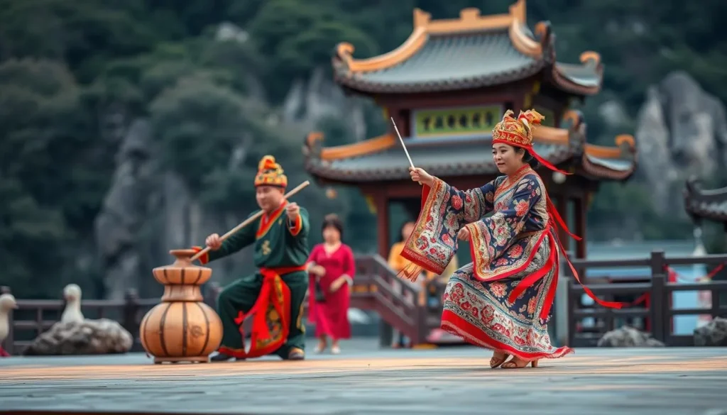 Generate an image of a traditional Henan cultural performance, highlighting the unique aspects of the local culture.
