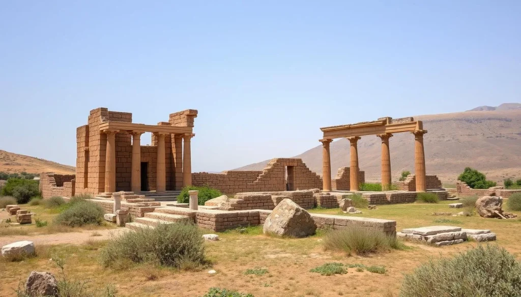 Generate an image of ancient ruins in Eritrea