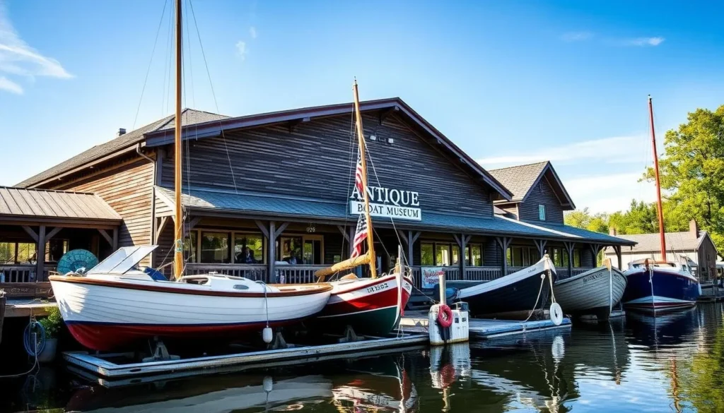 Generate an image of the Antique Boat Museum in Clayton, NY.