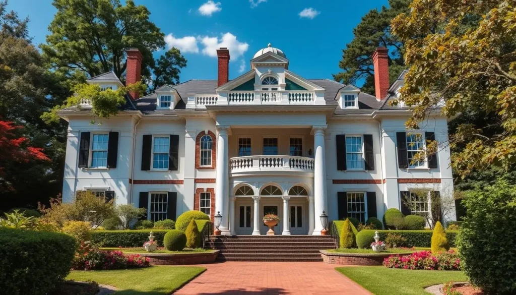 Generate an image of the Atlanta History Center's historic Swan House
