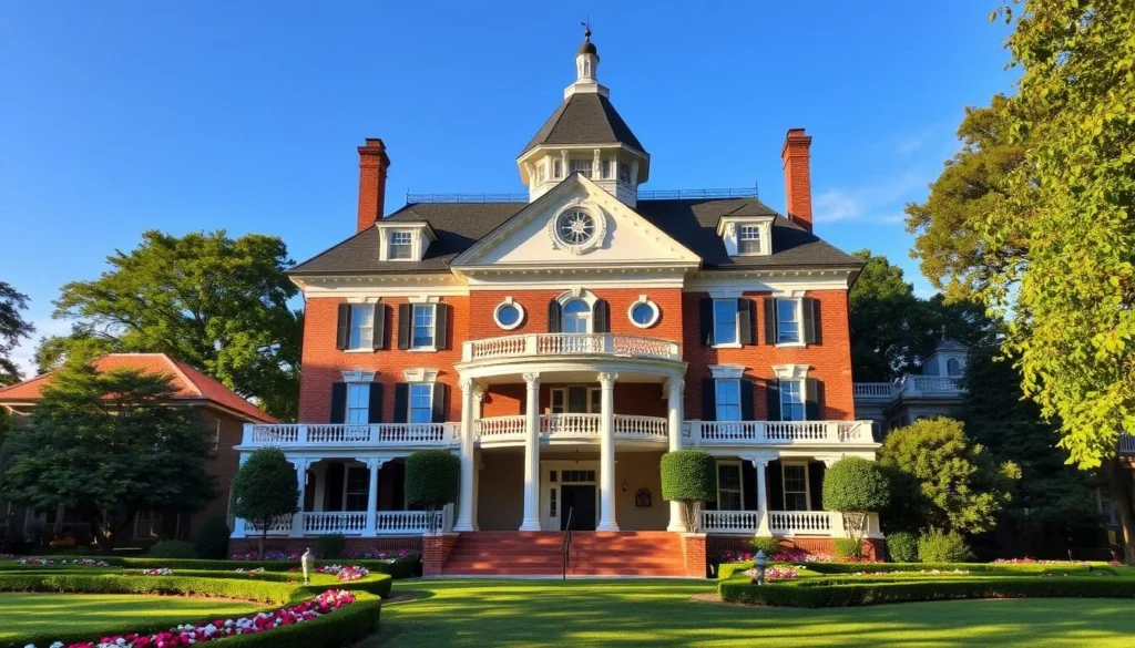 Generate an image of the Belle Meade Historic Site mansion. Generate an image of the Belle Meade Historic Site mansion.