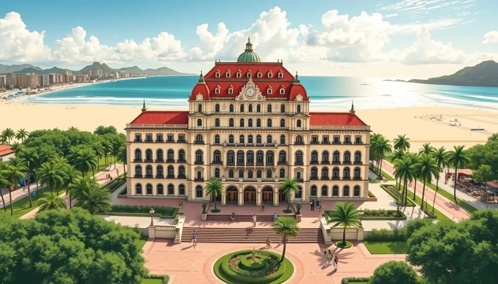 Generate an image of the Belmond Copacabana Palace