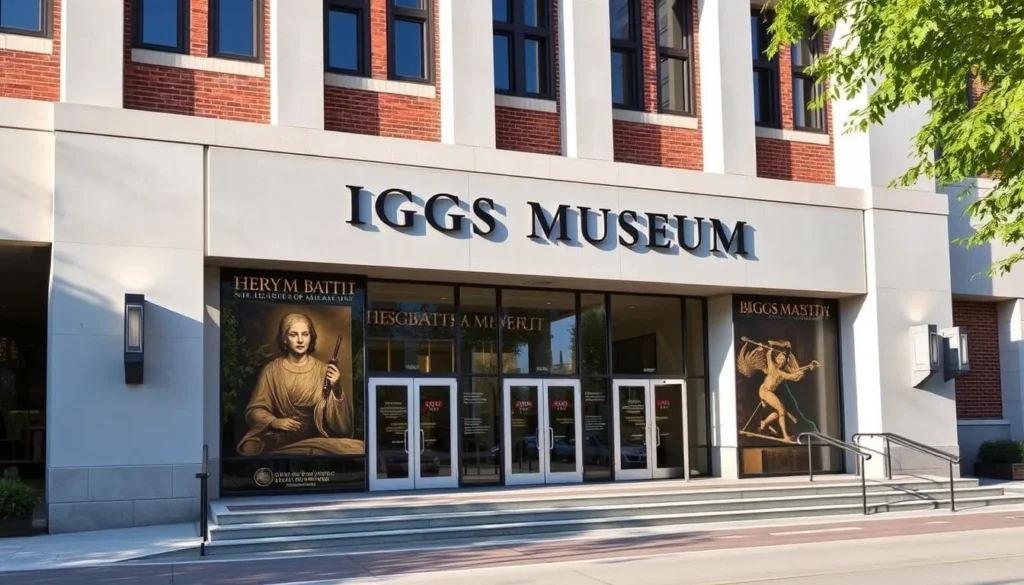 Generate an image of the Biggs Museum's facade or a notable artwork from its collection.