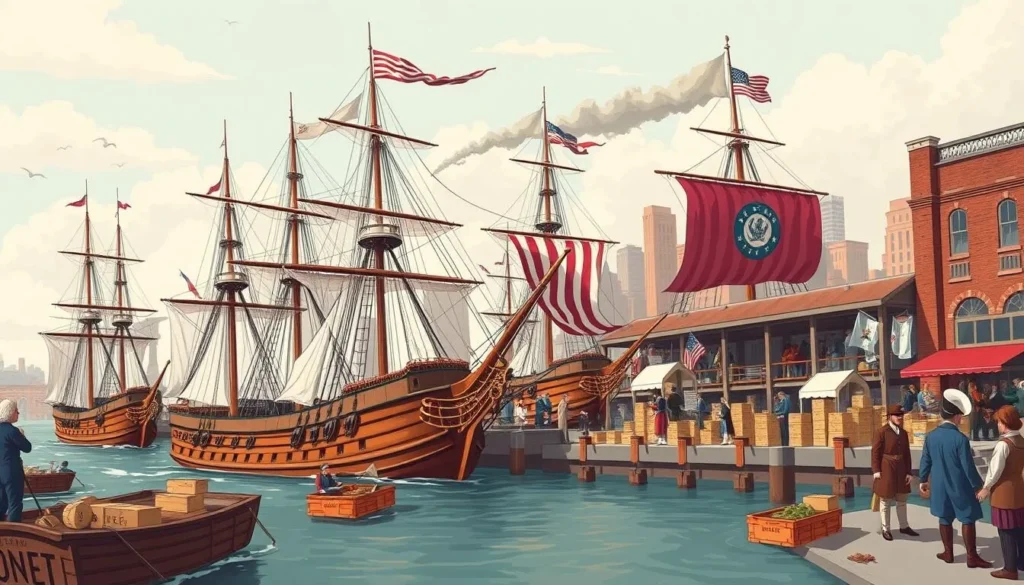 Generate an image of the Boston Tea Party Ships & Museum.