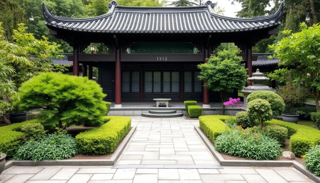 Generate an image of the Chinese Scholar's Garden at Snug Harbor Cultural Center