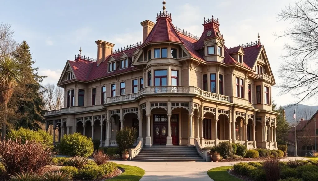 Generate an image of the Crocker Art Museum's historic Victorian mansion.