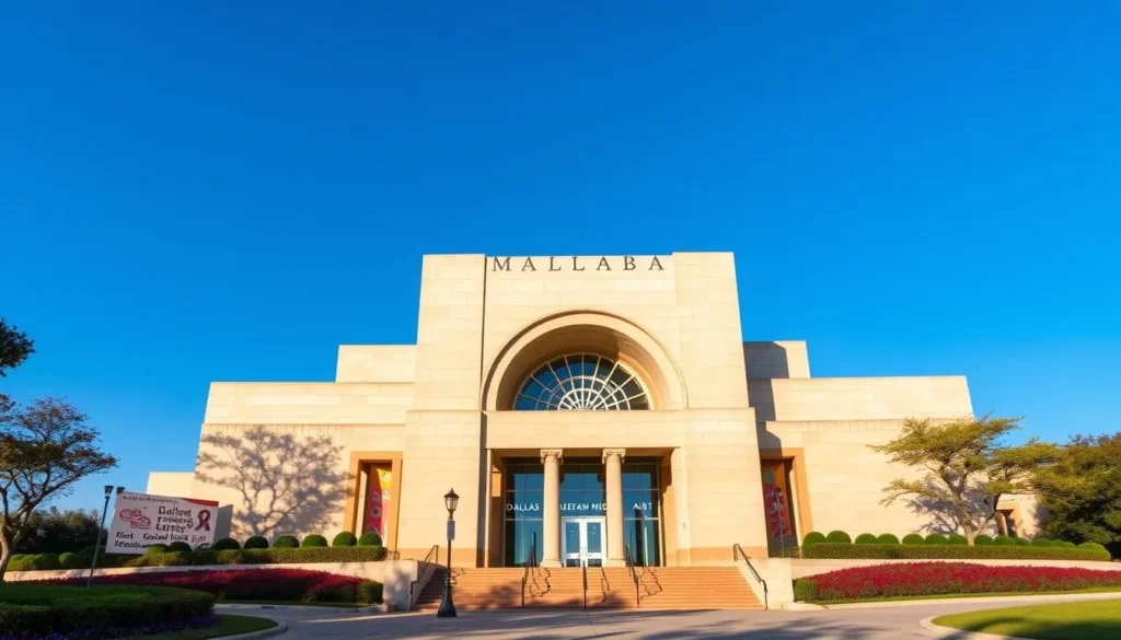 Generate an image of the Dallas Museum of Art's grand entrance.
