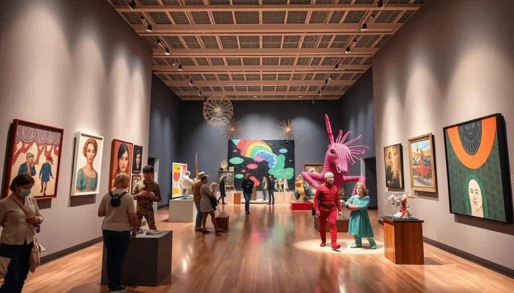 Generate an image of the DeVos Art Museum's contemporary art exhibit