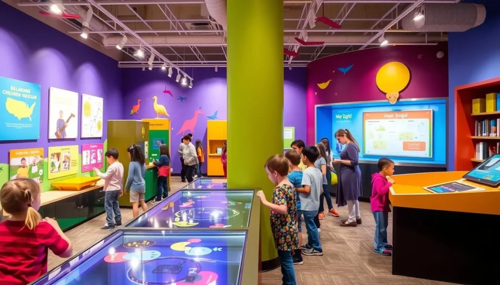Generate an image of the Delaware Children's Museum's interactive exhibit.