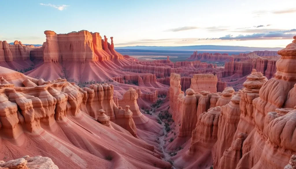 Generate an image of the Echo Canyon Loop Trail with its distinctive hoodoos and rock formations.