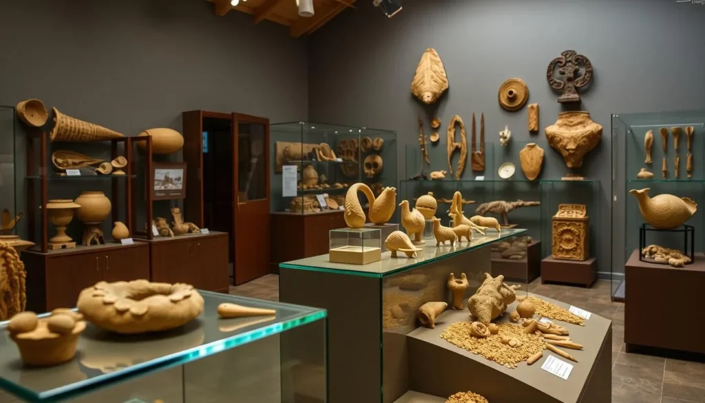 Generate an image of the El Paso Museum of Archaeology's exhibit