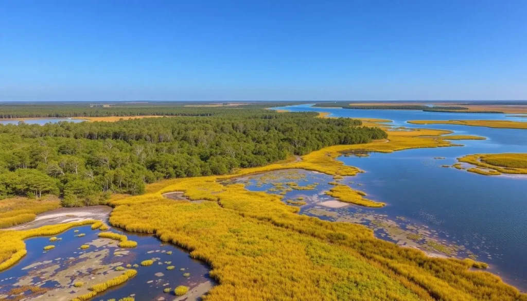 Generate an image of the Elizabeth A. Morton National Wildlife Refuge, showcasing its diverse wildlife and habitats.