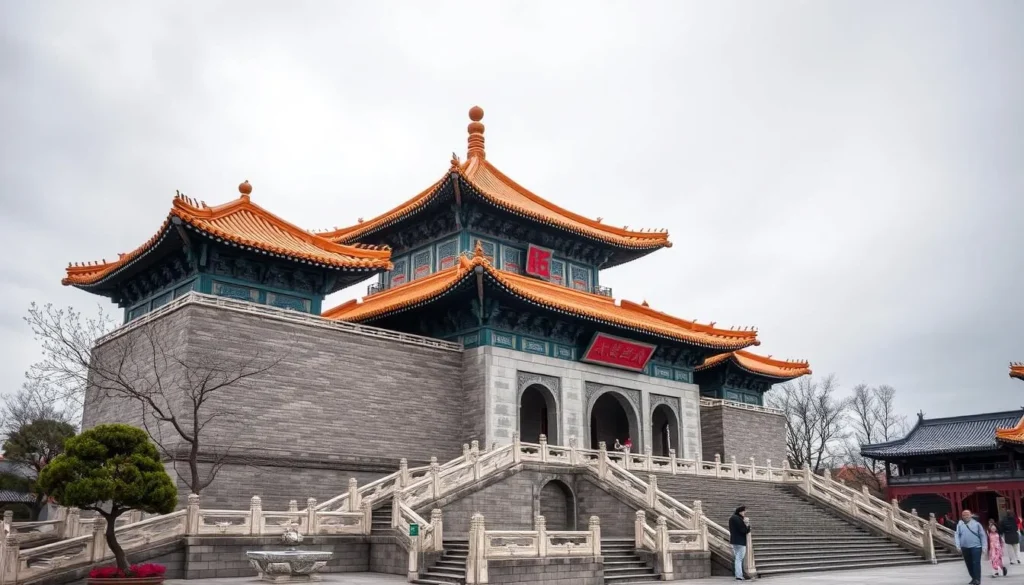 Generate an image of the Erqi Memorial Tower in Zhengzhou, China, showcasing its historical significance and architectural design.