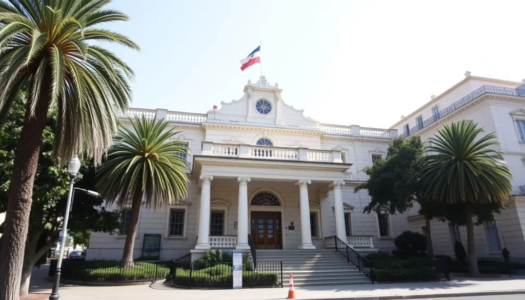 Generate an image of the Gibraltar Museum's facade.