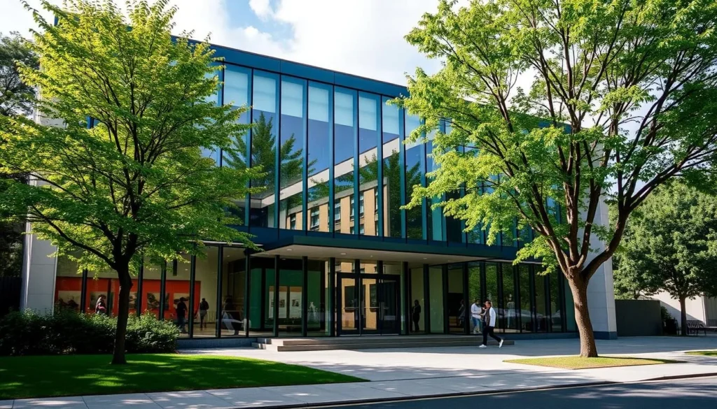 Generate an image of the Glynn Vivian Art Gallery's exterior, showcasing its modern architecture.
