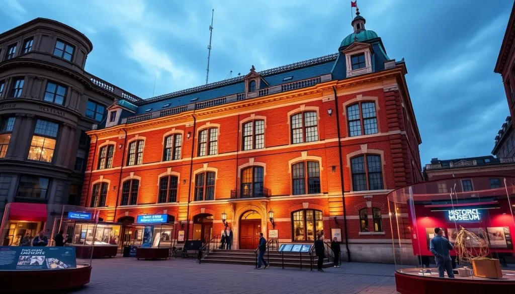 Generate an image of the Halifax Historical Museum, showcasing its historic building and interesting exhibits.