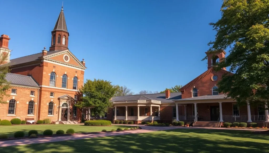 Generate an image of the Historic Arkansas Museum's historic buildings and grounds, highlighting its unique blend of history and culture.