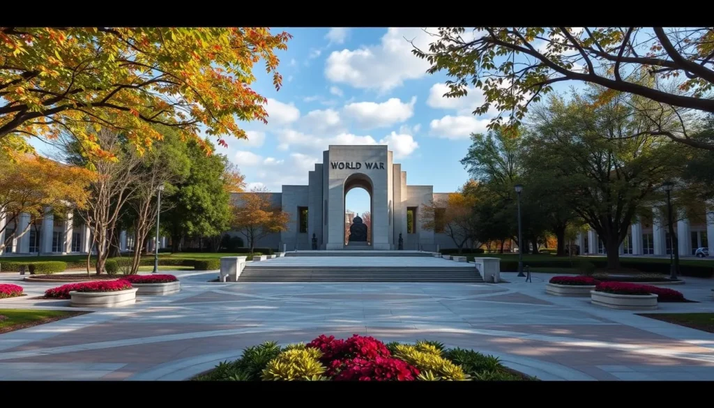 Generate an image of the Indiana World War Memorial Plaza.