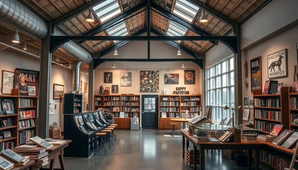 Generate an image of the Kalamazoo Book Arts Center's interior