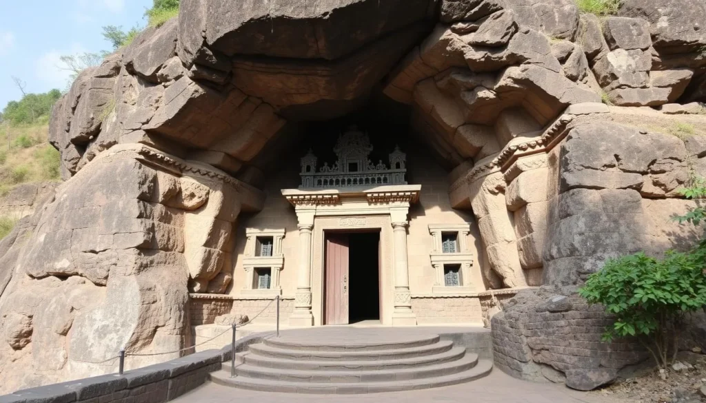 Generate an image of the Mahao Cave-Tomb Museum's entrance