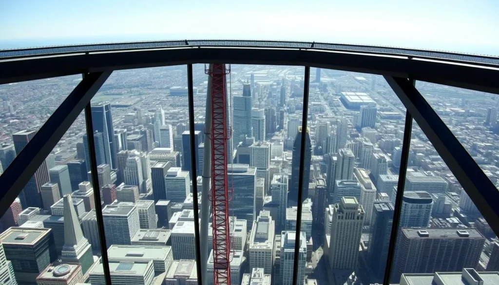Generate an image of the Melbourne Skydeck on the 88th floor of the Eureka Tower with panoramic views of the city.