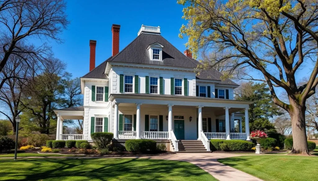 Generate an image of the Muscatine Art Center's Colonial Revival mansion.