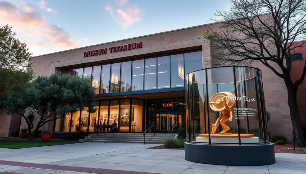 Generate an image of the Museum of Texas Tech University's exterior or a notable exhibit.