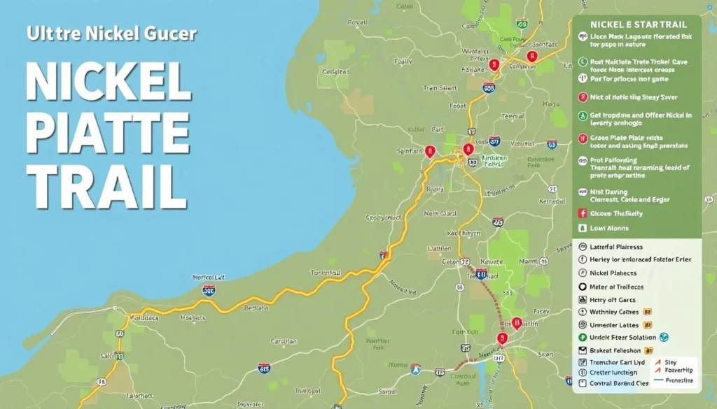 Generate an image of the Nickel Plate Trail map