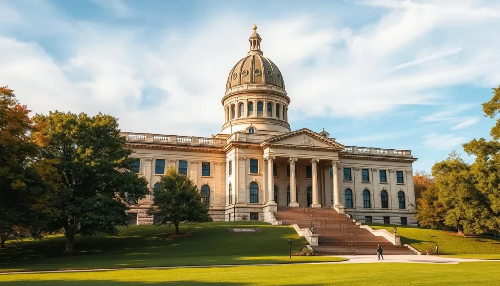 Generate an image of the Old Capitol building at the University of Iowa.