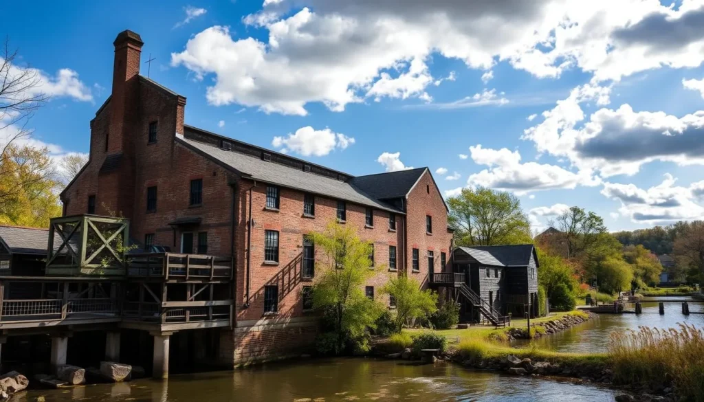 Generate an image of the Old Mill in North Little Rock, capturing its picturesque setting and historic charm.