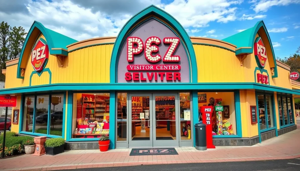 Generate an image of the PEZ Visitor Center in Orange, Connecticut.