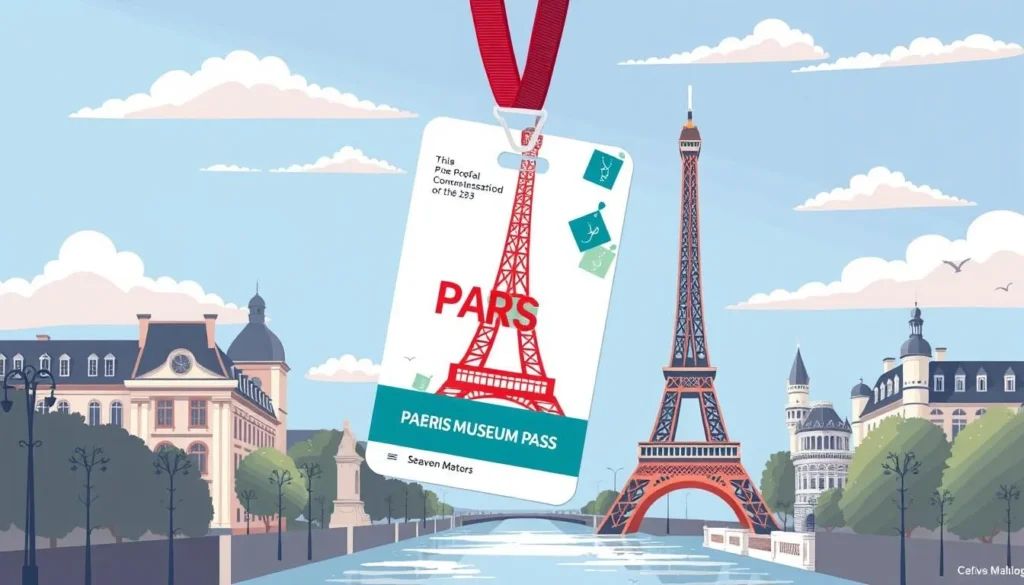 Generate an image of the Paris Museum Pass.