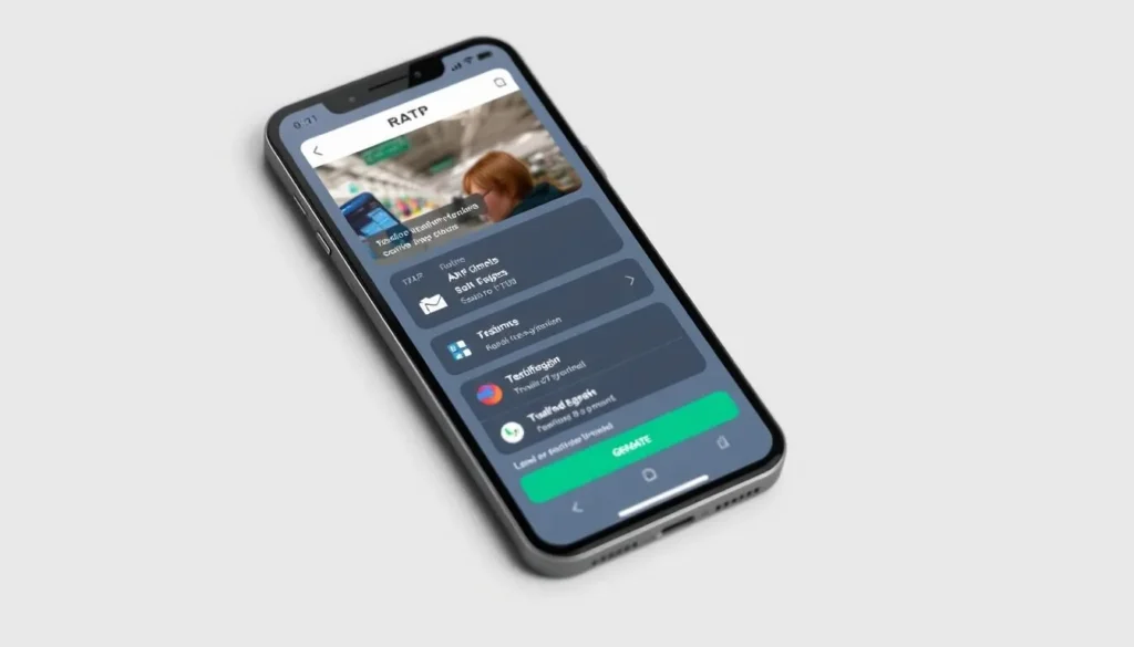 Generate an image of the RATP App interface on a smartphone.