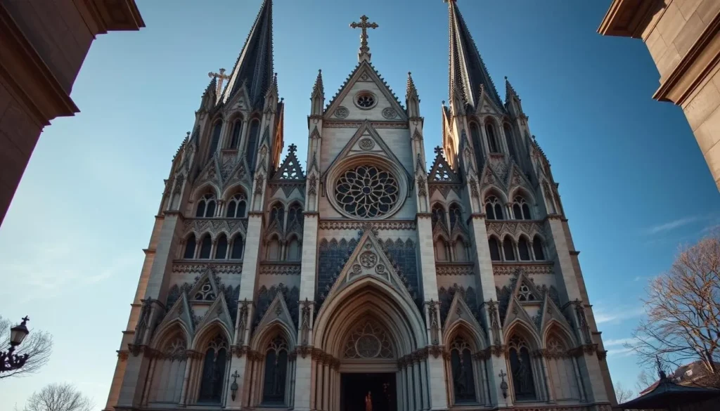 Generate an image of the Saint-Denis Basilica, highlighting its Gothic architecture and royal tombs.