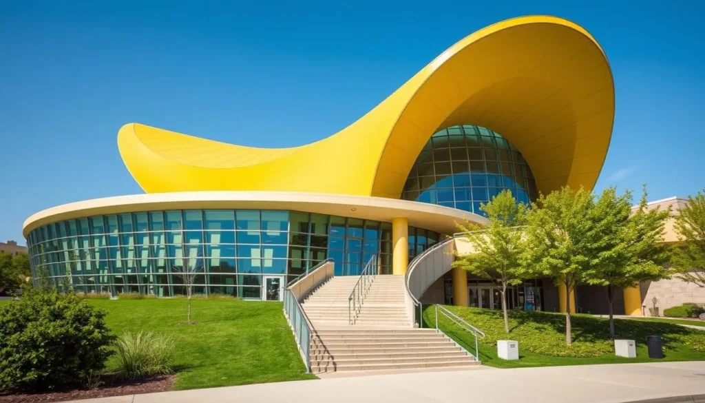 Generate an image of the Science Center of Iowa exterior