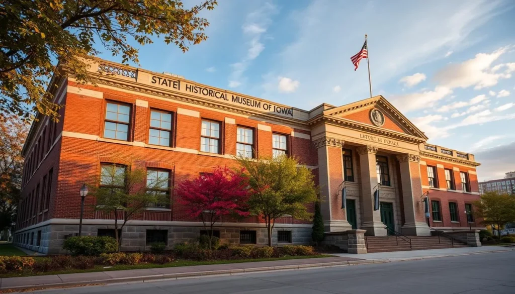 Generate an image of the State Historical Museum of Iowa's exterior