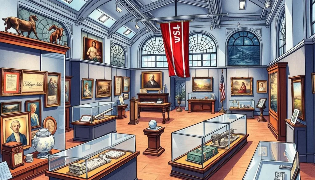 Generate an image of the Staten Island Museum's exhibits