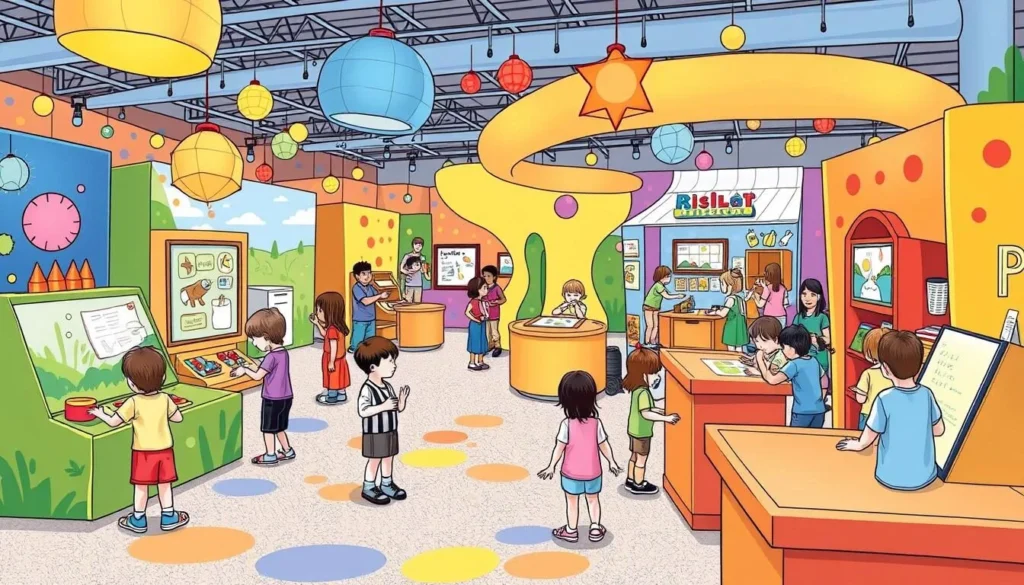 Generate an image of the Upper Peninsula Children's Museum's interactive exhibit